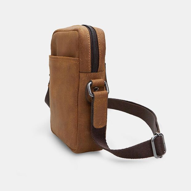 Sacoche pour homme en cuir, Bronzer