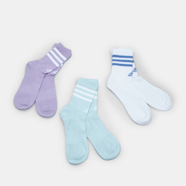 Trois paires de chaussettes unisexes Adidas, Multicolore