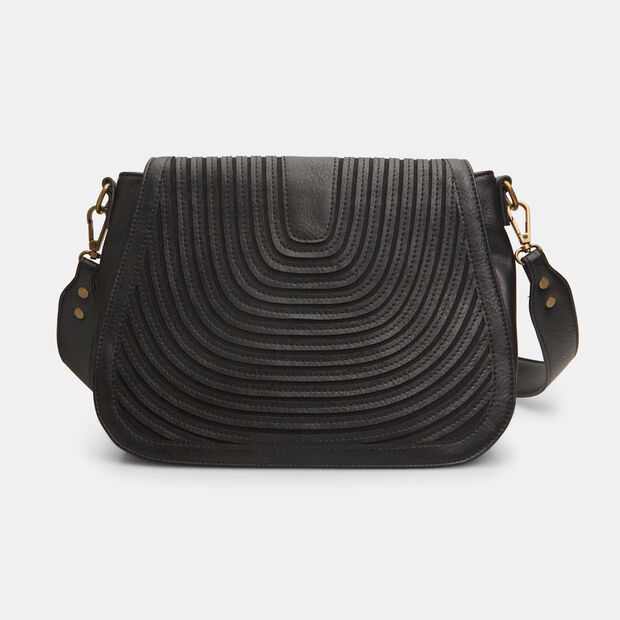Sac bandouli&egrave;re pour femme effet cuir, 