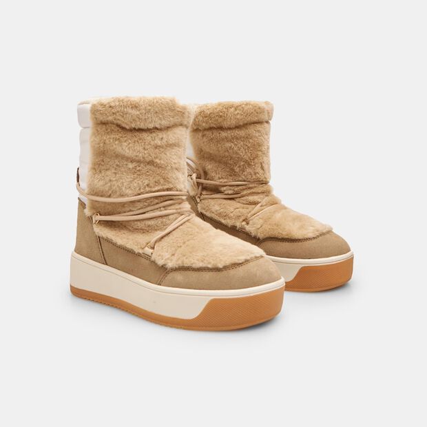 Bottes de neige poilues pour femme WEINBRENNER, Beige