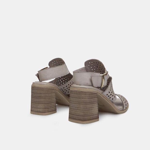 Sandales pour femme en cuir avec talon de 7 cm BATA, 