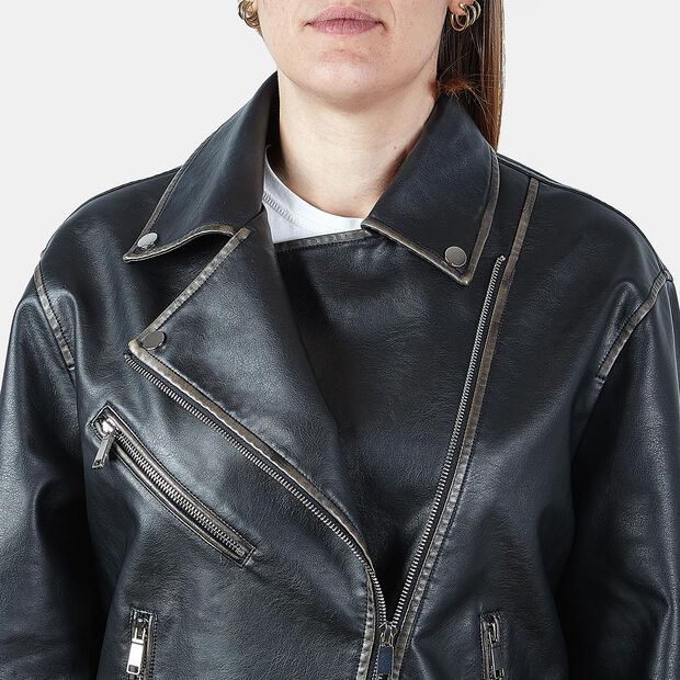 Biker pour femme effet us&eacute; Bata, Noir