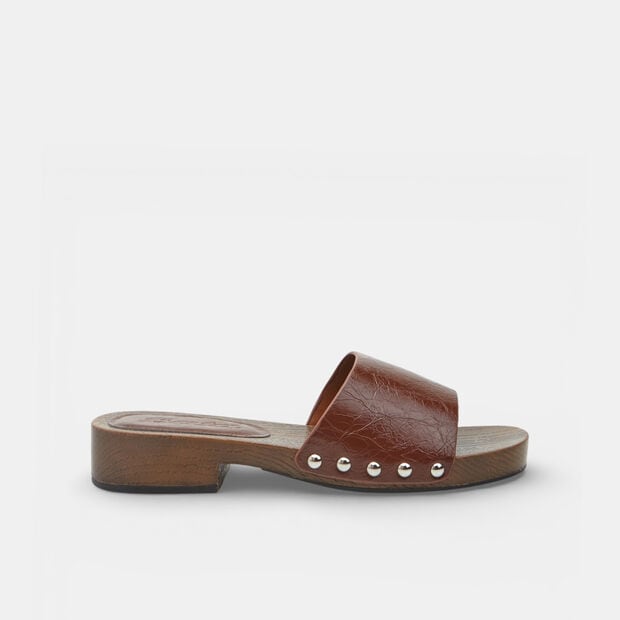 Mules pour femme Bata avec bride, Marron