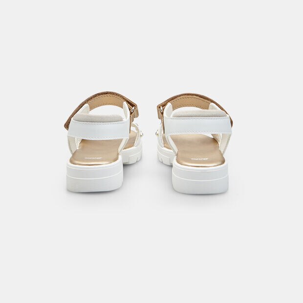 Sandales pour fille Bata avec semelle plateforme, Blanc