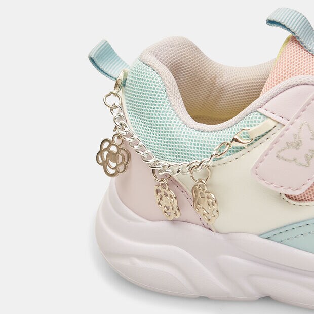 Sneakers pour fille &agrave; bride avec charms, 