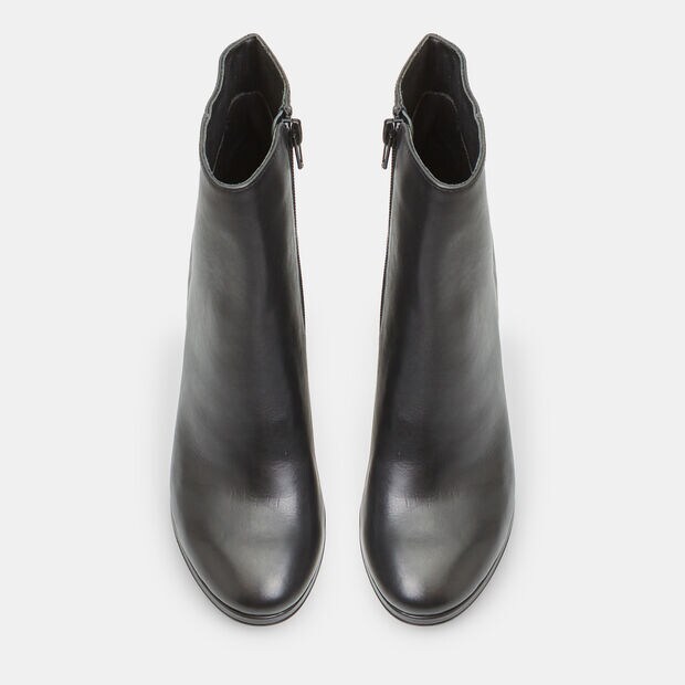 Bottine en cuir pour femme avec talon BATA, Noir