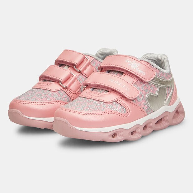 Baskets pour fille premiers pas Chicco avec straps et lumi&egrave;res , Rose