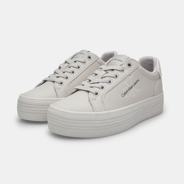 Sneakers pour femme Calvin Klein in pelle con platform, Blanc