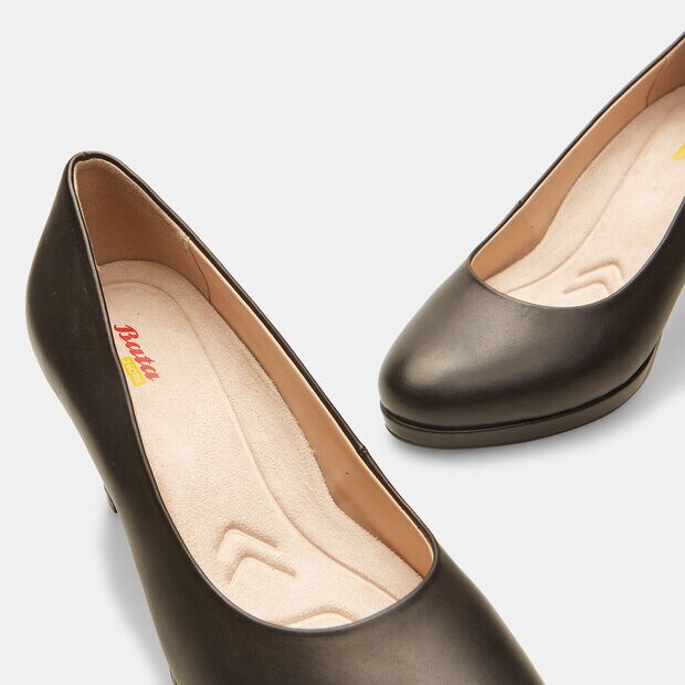 Escarpins pour femme Bata 24H en cuir, Noir