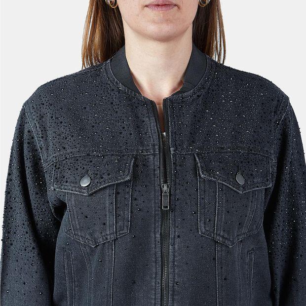 Veste en denim pour femme Bata, Noir