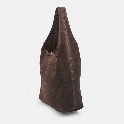 Sac &agrave; main femme en daim Bata, Marron