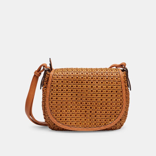 Sac &agrave; bandouli&egrave;re pour femme en similicuir ajour&eacute;, Bronzer