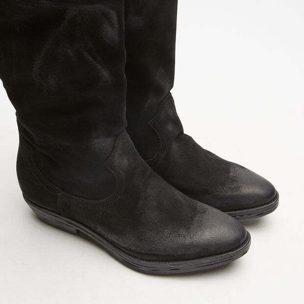Bottes texanes pour femme en daim, 