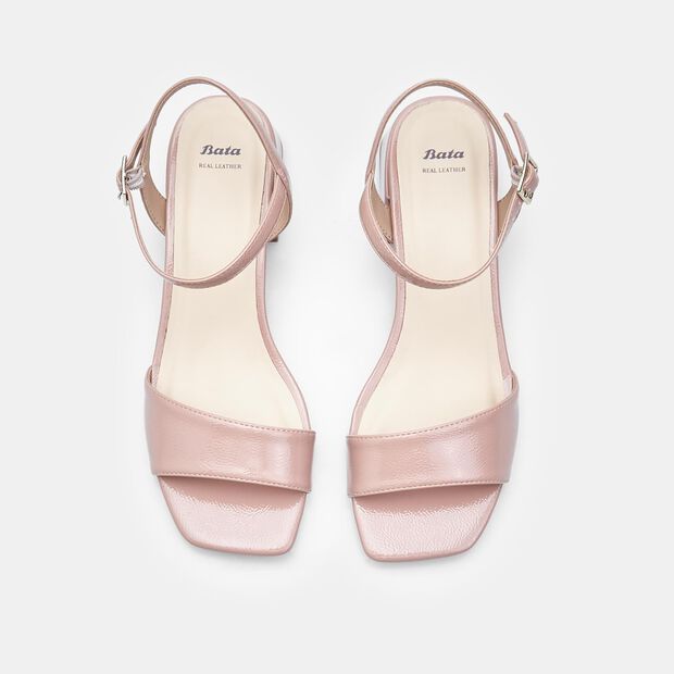 Sandales pour femme &agrave; talon BATA, Nu