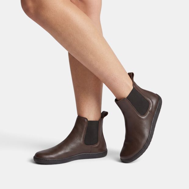Bottine barefoot en cuir pour femme Bata, Marron