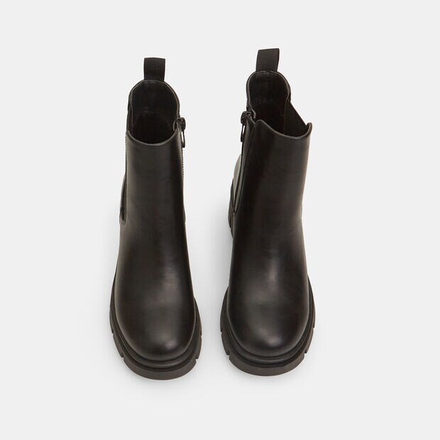 Bottes Chelsea pour femme &agrave; talon moyen, Noir