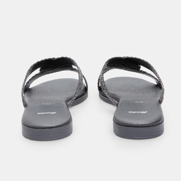 Mule pour femme avec bandes entrelac&eacute;es, 