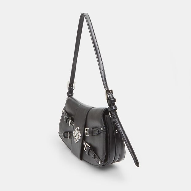 Sac bandouli&egrave;re pour femme Bata Red Label avec boucles, Noir