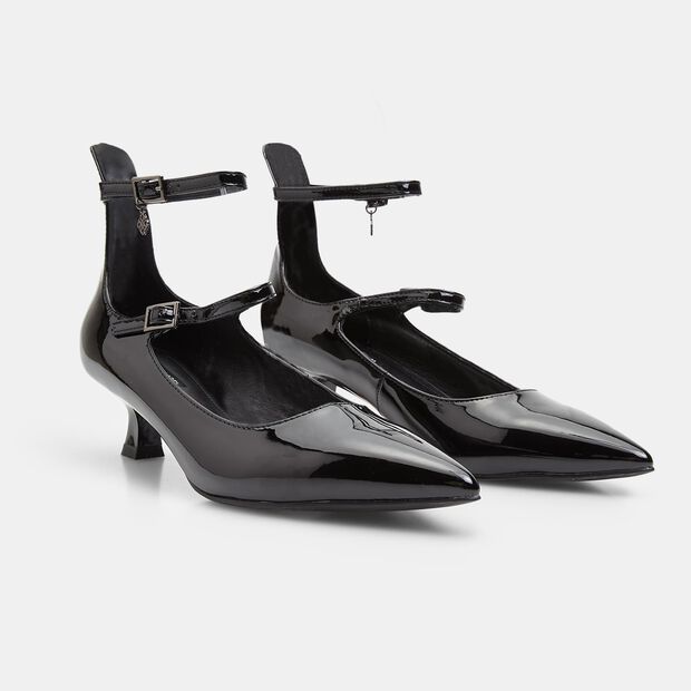 Mary Janes pour femme Bata Red Label avec talon 4 cm, Noir