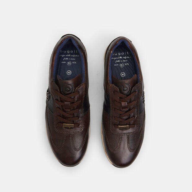 Sneakers pour homme en cuir Bugatti, Marron