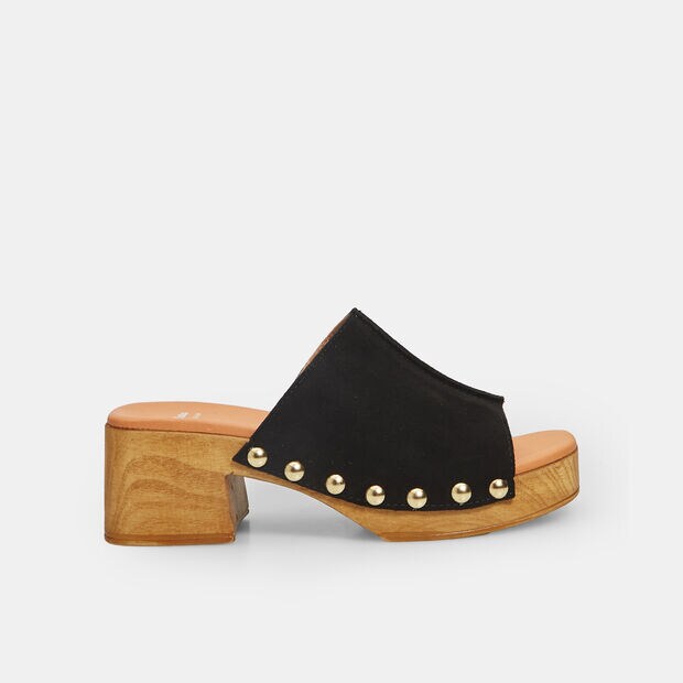 Sabots pour femme en cuir avec clous , 