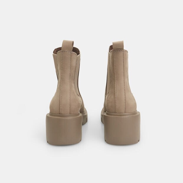Bottines pour femme Bata Flexible en cuir velours, Taupe