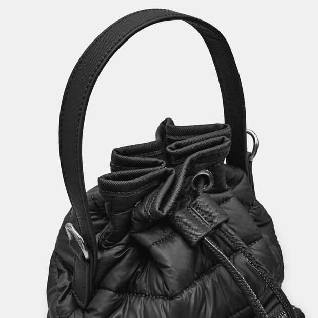 Sac seau matelass&eacute; pour femme Bata, Noir