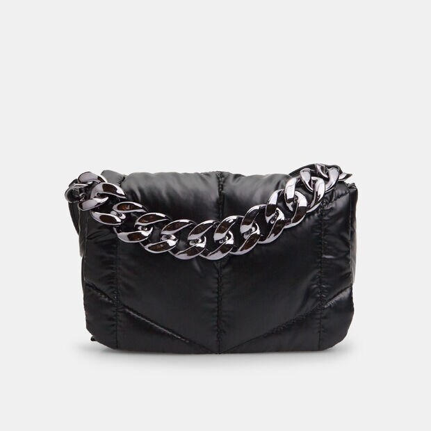 Sac &agrave; bandouli&egrave;re pour femme avec cha&icirc;ne , Noir