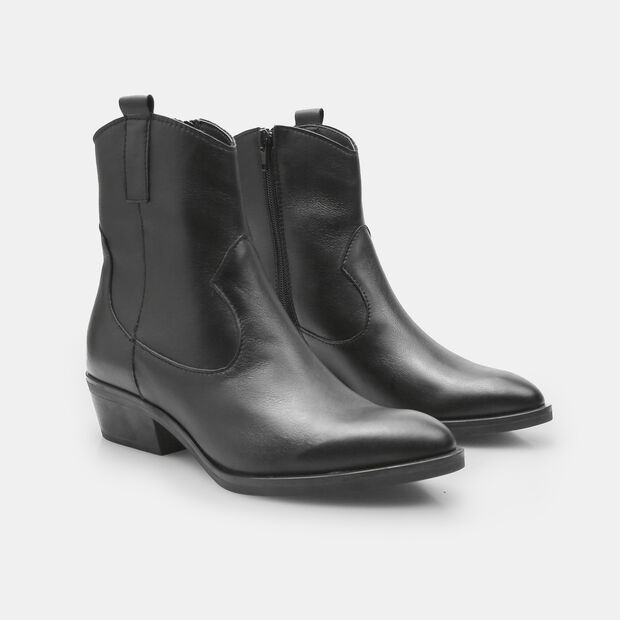 Bottine de cow-boy en cuir pour femme BATA, Noir