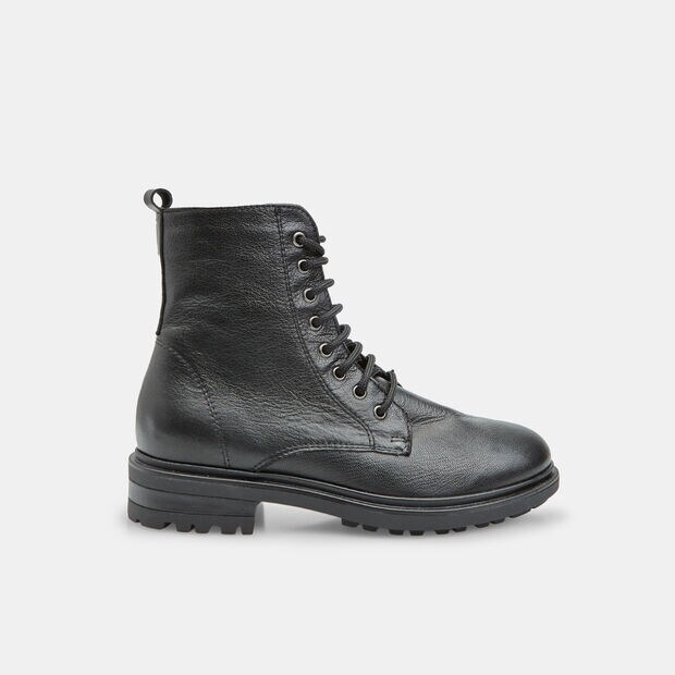 Bottine &agrave; lacets en cuir pour femme Bata, Noir