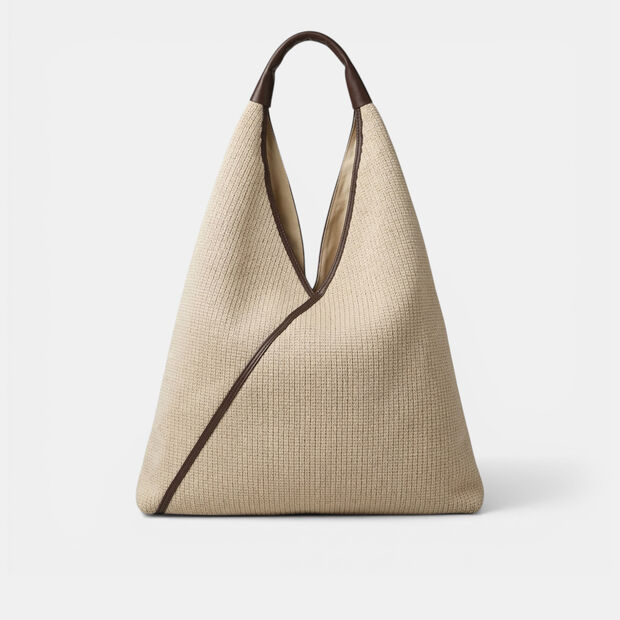 Sac hobo pour femme en raphia Bata, Blanc