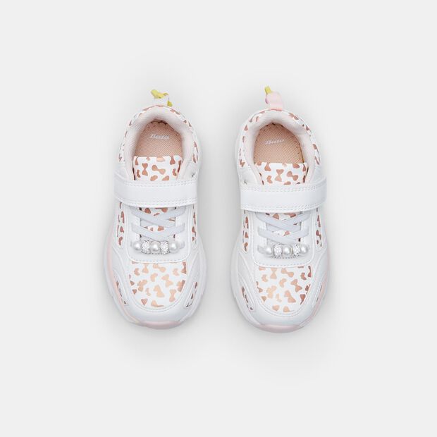 Sneaker pour fille avec lacets et bride Bata, Blanc