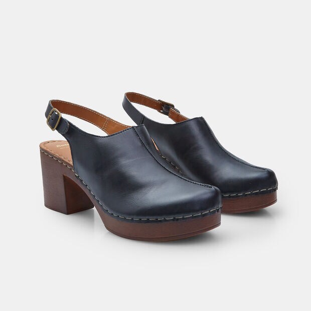 Mule en cuir pour femme BATA, Noir