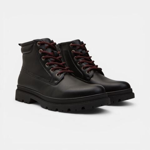 Bottines homme Bata effet cuir, Noir