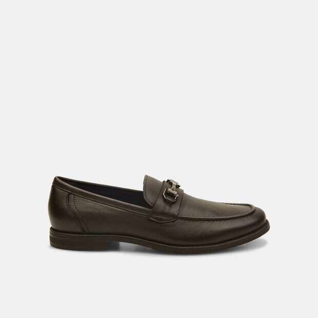 mocassins pour homme en cuir Bata 24H, Noir