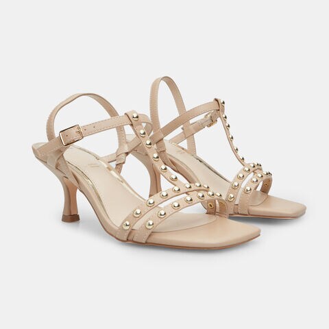 Sandales pour femme avec talon de 6 cm BATA, Nu