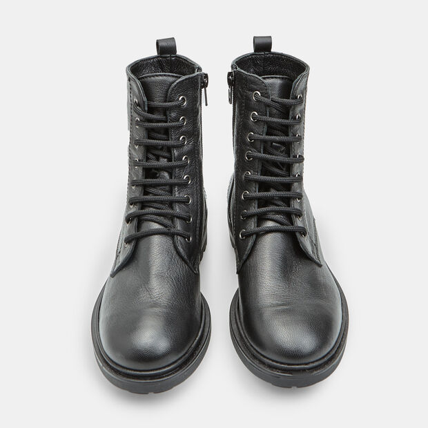 Bottine &agrave; lacets en cuir pour femme Bata, Noir