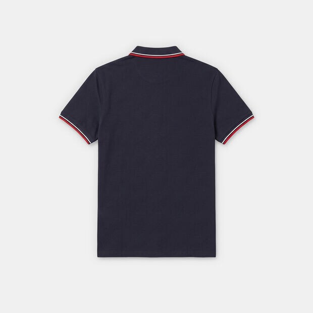 Polo homme avec rayures sur le col et les manches Bata, Bleu
