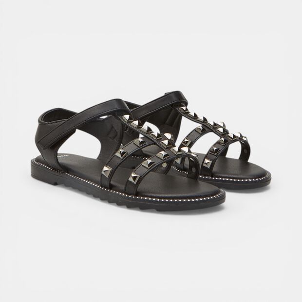 Sandales pour fille Bata avec clous, Noir