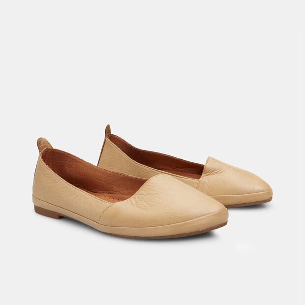 Ballerines pour femme en cuir, 