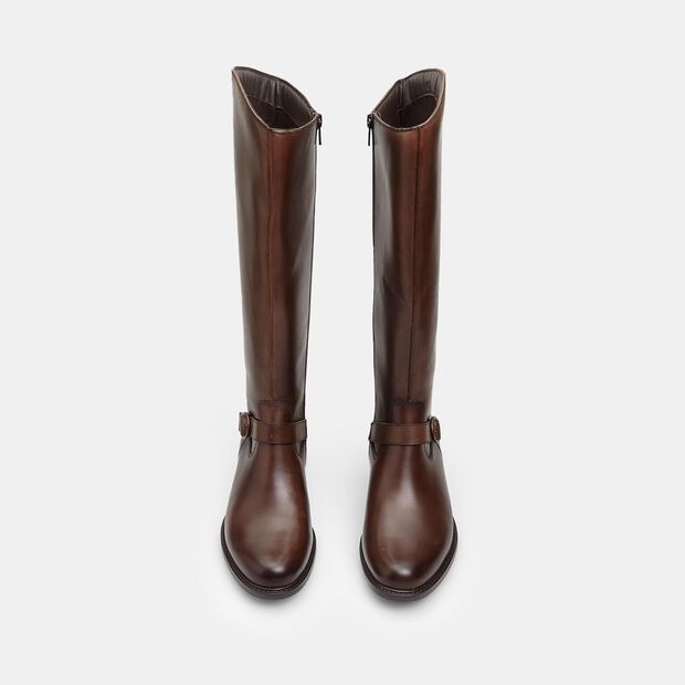 Bottes en cuir pour femme, Marron