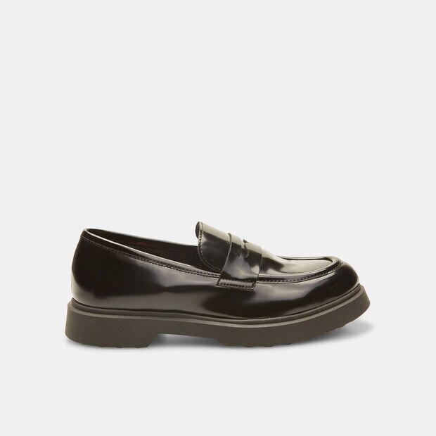 Mocassins pour femme brillants, Noir