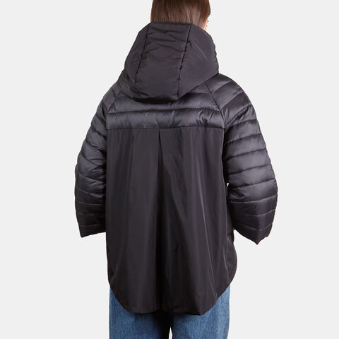 Veste matelass&eacute;e pour femme avec capuche, Noir