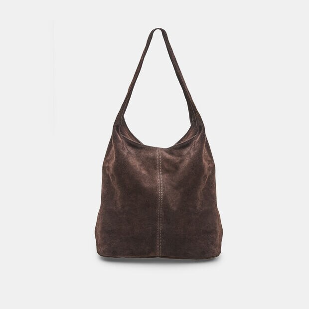 Sac &agrave; main femme en daim Bata, Marron
