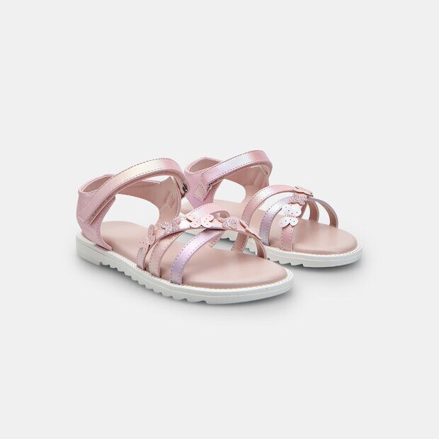 Sandales pour fille Bata avec brides crois&eacute;es, Rose