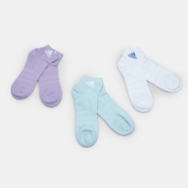 Trois paires de chaussettes unisexes Adidas, Multicolore