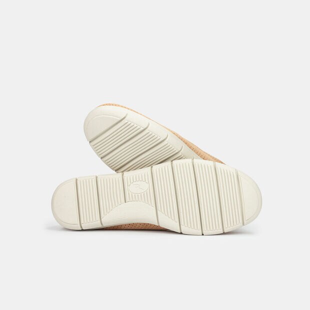 Ballerines femme en nubuck, Beige
