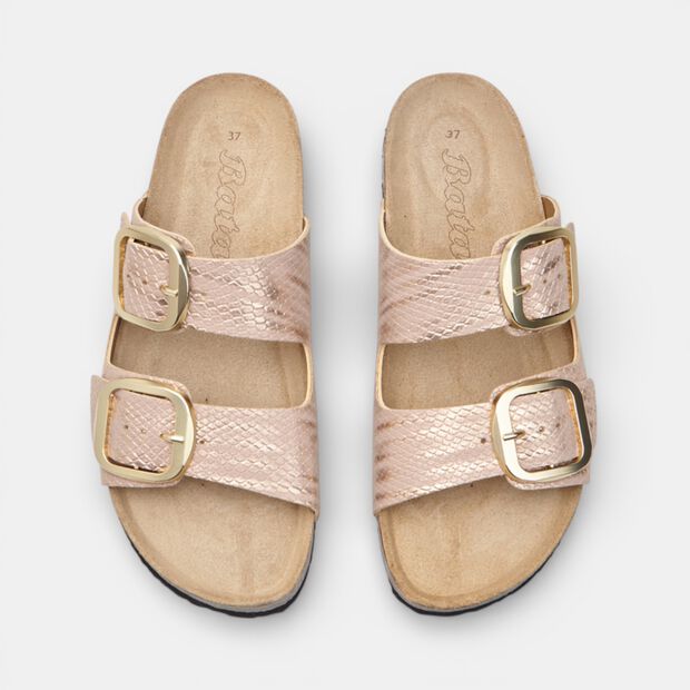 Sandale Fussbett avec double bride &agrave; boucle Bata, 