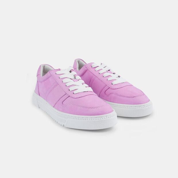 sneakers pour femme en cuir, Rose