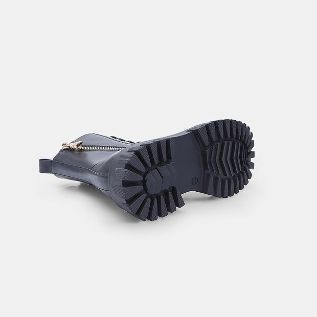Bottines &agrave; lacets pour fille avec zip Bata, Noir